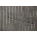 Dolce & Gabbana Elegant Gray Striped Dress Vest Dolce & Gabbana Dim Gray