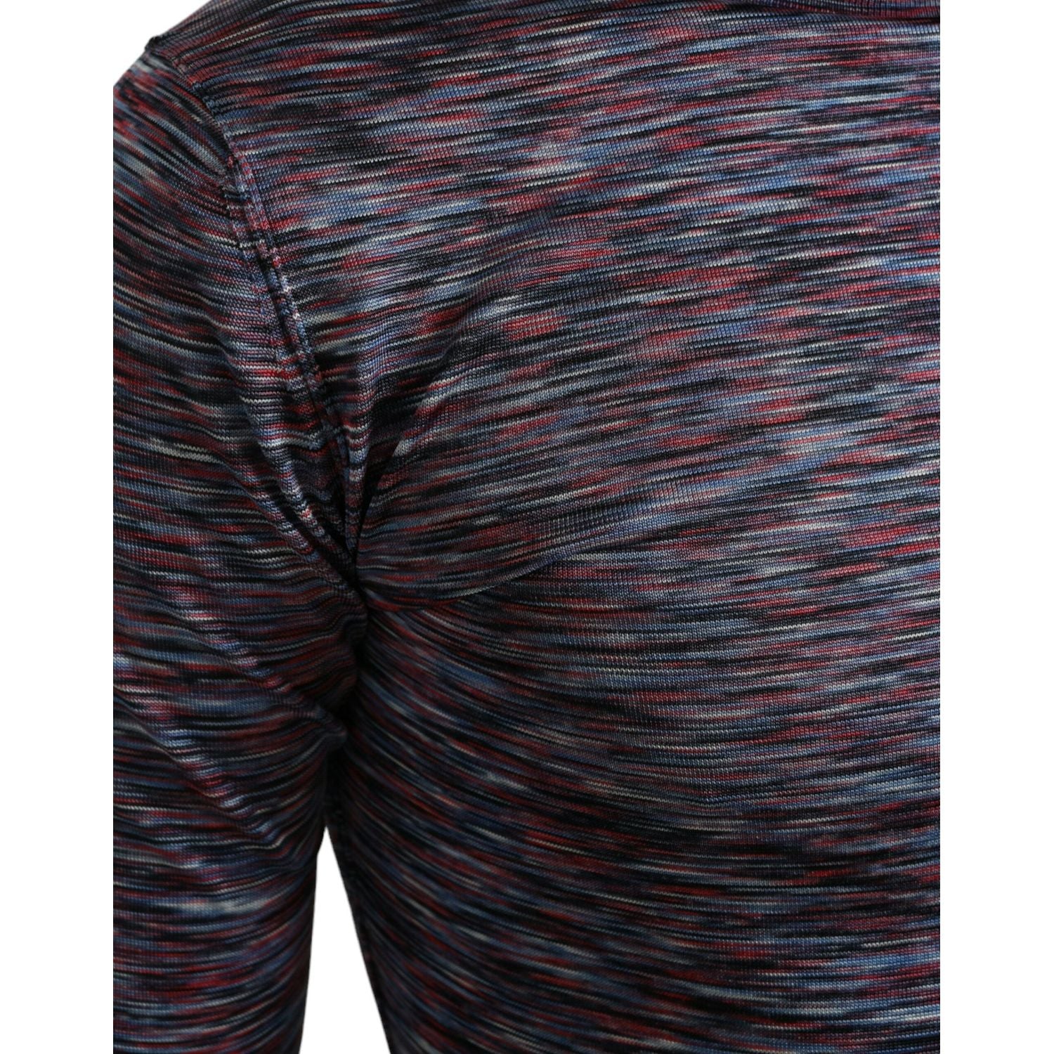 Dolce & Gabbana Blue Purple Turtleneck Pullover Sweater