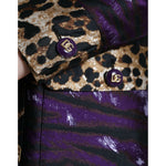 Dolce & Gabbana Exquisite Jacquard Trench With Tiger Motif Dolce & Gabbana Dark Slate Gray