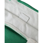 Prada Elegant Green Fabric Tote Bag Prada Gray