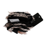 Dolce & Gabbana Elegant Floral Lace Crystal Hair Claw Dolce & Gabbana Dark Gray