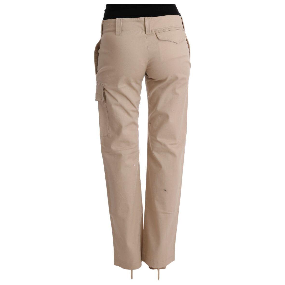 Ermanno Scervino Beige Cotton Wool Regular Fit Pants Jeans & Pants