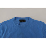 Dsquared² Blue Wool Long Sleeves Crewneck Pullover Sweater Dsquared² Gray