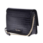 Baldinini Trend Black Calfskin Women Crossbody Bag BA-12243