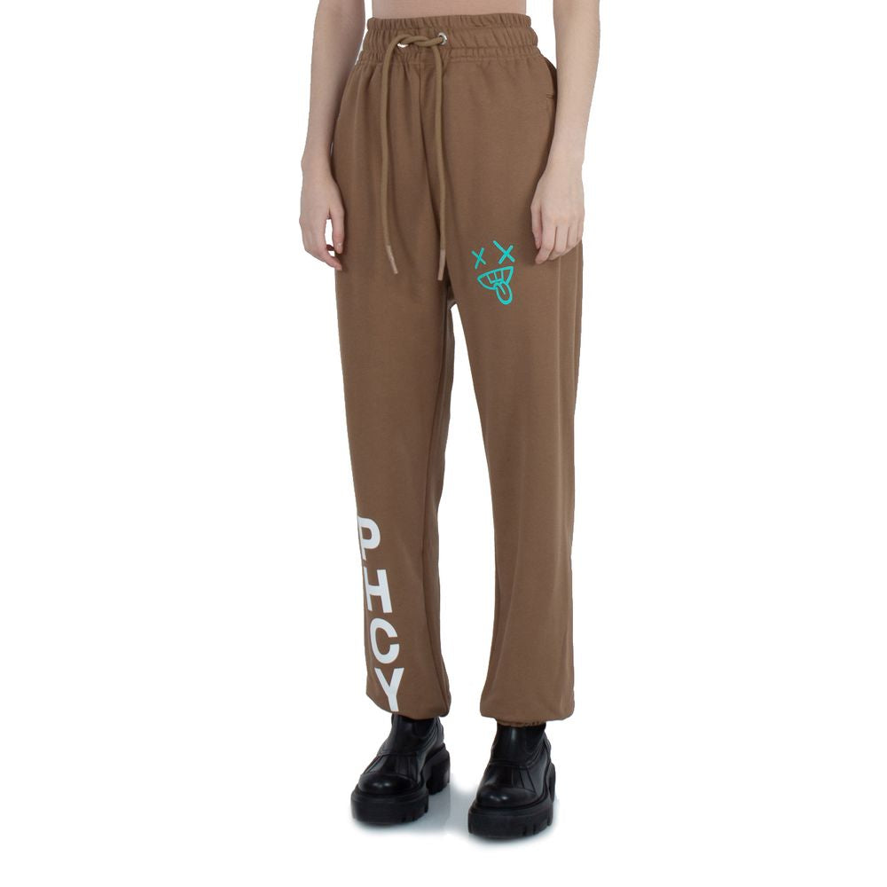 Pharmacy Industry Brown Cotton Women Trousers Pharmacy Industry Dim Gray