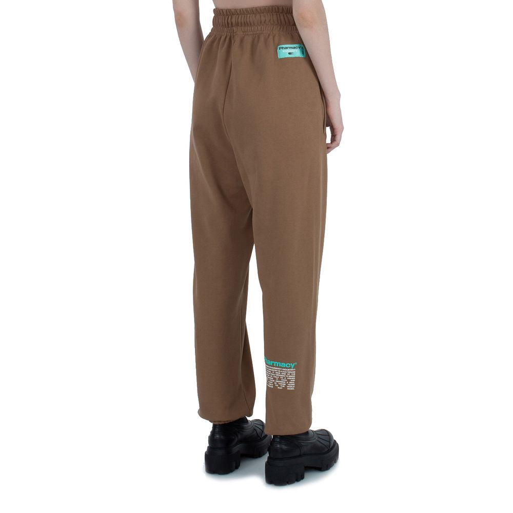 Pharmacy Industry Brown Cotton Women Trousers Pharmacy Industry Dim Gray
