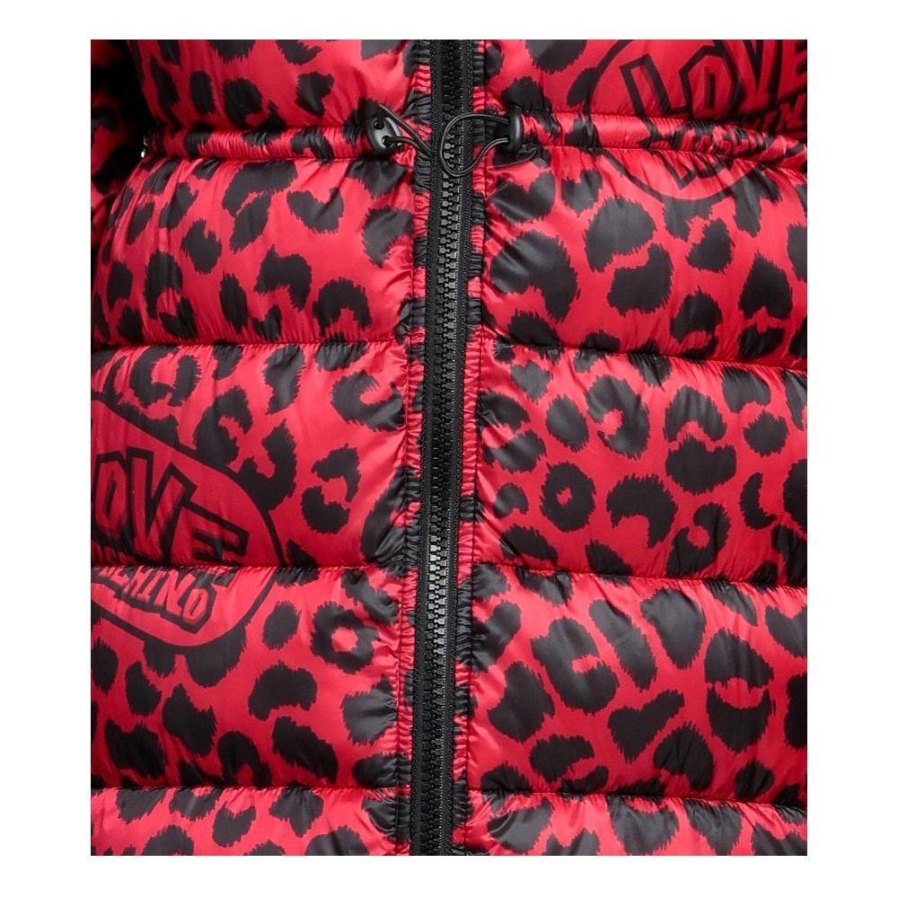 Love Moschino Chic Leopard Print Long Down Jacket LO-10239-IT44|L