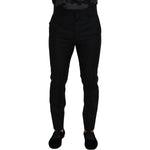 Dsquared² Back Virgin Wool Slim Fit Men Formal Pants Dsquared² Black