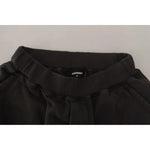 Dsquared² Black Cotton Mid Waist Tattered Tapered Shorts PAN74531-38