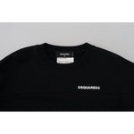 Dsquared² Black Cotton Printed Women Long Sleeve Sweater Dsquared² Black