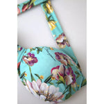 Dolce & Gabbana Mint Green Floral Print Beachwear Bikini Top Dolce & Gabbana Light Gray