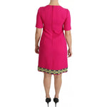 Dolce & Gabbana Pink Italia Forever Crystal Sheath Dress Dolce & Gabbana Maroon