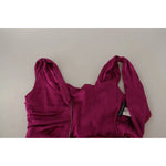 Dolce & Gabbana Sheath Mermaid Fuchsia Silk Stretch Gown Dress Dolce & Gabbana Dark Gray