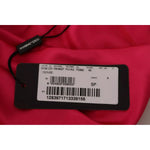 Dolce & Gabbana Silk Pink Fitted Cut One Shoulder Midi Dress Dolce & Gabbana Brown