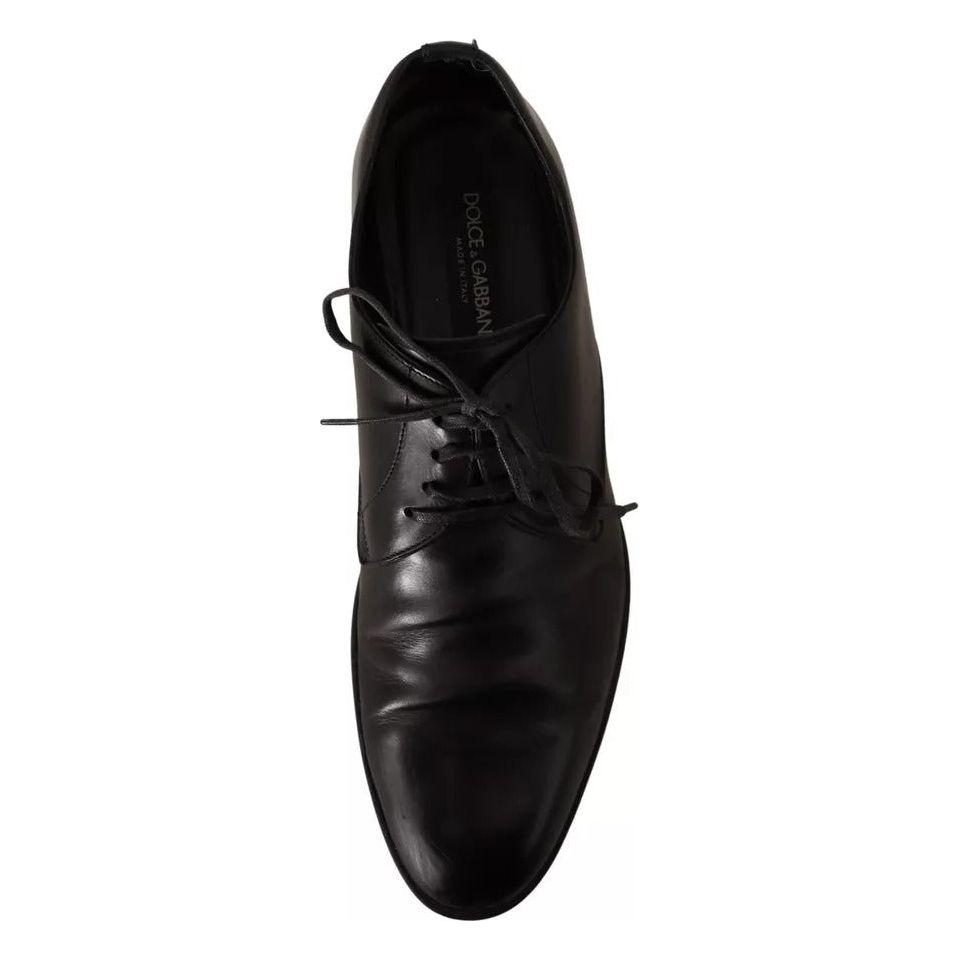 Dolce & Gabbana Black Leather Derby Dress Formal Shoes MV4039-41.5