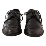 Dolce & Gabbana Black Leather Derby Dress Formal Shoes MV4039-41.5