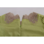 Dolce & Gabbana Elegant Floral Lace Silk Blouse Dolce & Gabbana Dim Gray