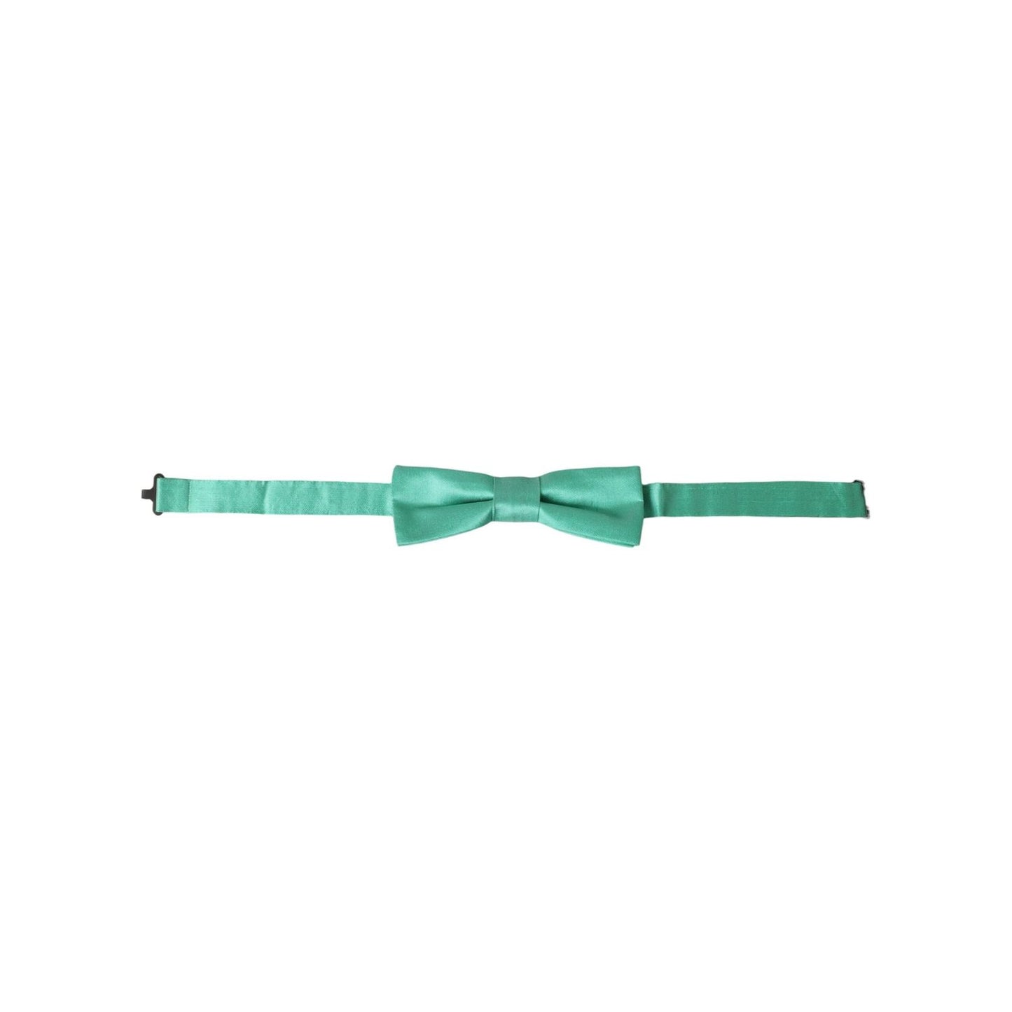 Dolce & Gabbana Mint Green Silk Adjustable Neck Men Bow Tie FT3914