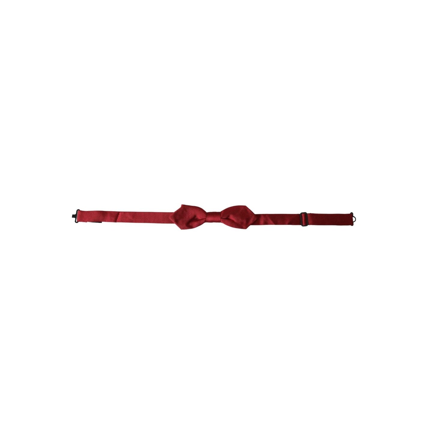 Dolce & Gabbana Red Silk Jacquard Adjustable Neck Men Bow Tie FT3916