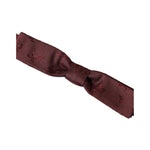 Dolce & Gabbana Maroon Floral Silk Adjustable Neck Men Bow Tie FT3945