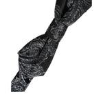 Dolce & Gabbana Black Silk Jacquard Adjustable Neck Men Bow Tie FT3956