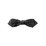 Dolce & Gabbana Black Silk Jacquard Adjustable Neck Men Bow Tie FT3956