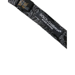 Dolce & Gabbana Black Silk Jacquard Adjustable Neck Men Bow Tie FT3956