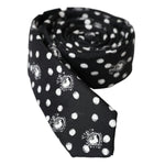 Dolce & Gabbana Black Heart Polka Dot Adjustable Tie KRA3391
