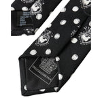Dolce & Gabbana Black Heart Polka Dot Adjustable Tie KRA3391