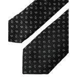 Dolce & Gabbana Black Jacquard Patterned Silk Adjustable Men Tie KRA3400