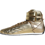 Dolce & Gabbana Gold Leather Sartoria High Top Sneakers Shoes Dolce & Gabbana Rosy Brown