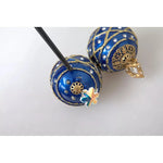 Dolce & Gabbana Gold Brass Blue Dangle Christmas Ball Crystal Clip On Earrings Earrings Dolce & Gabbana Light Gray