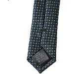 Dolce & Gabbana Green Patterned 100% Silk Adjustable Men Tie KRA3329