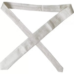 Dolce & Gabbana White Dotted Silk Classic Adjustable Men Tie KRA3372