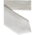 Dolce & Gabbana White Dotted Silk Classic Adjustable Men Tie KRA3372