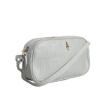 Aniye By White Croc Print Leather Crossbody Sling Bag BAG1573