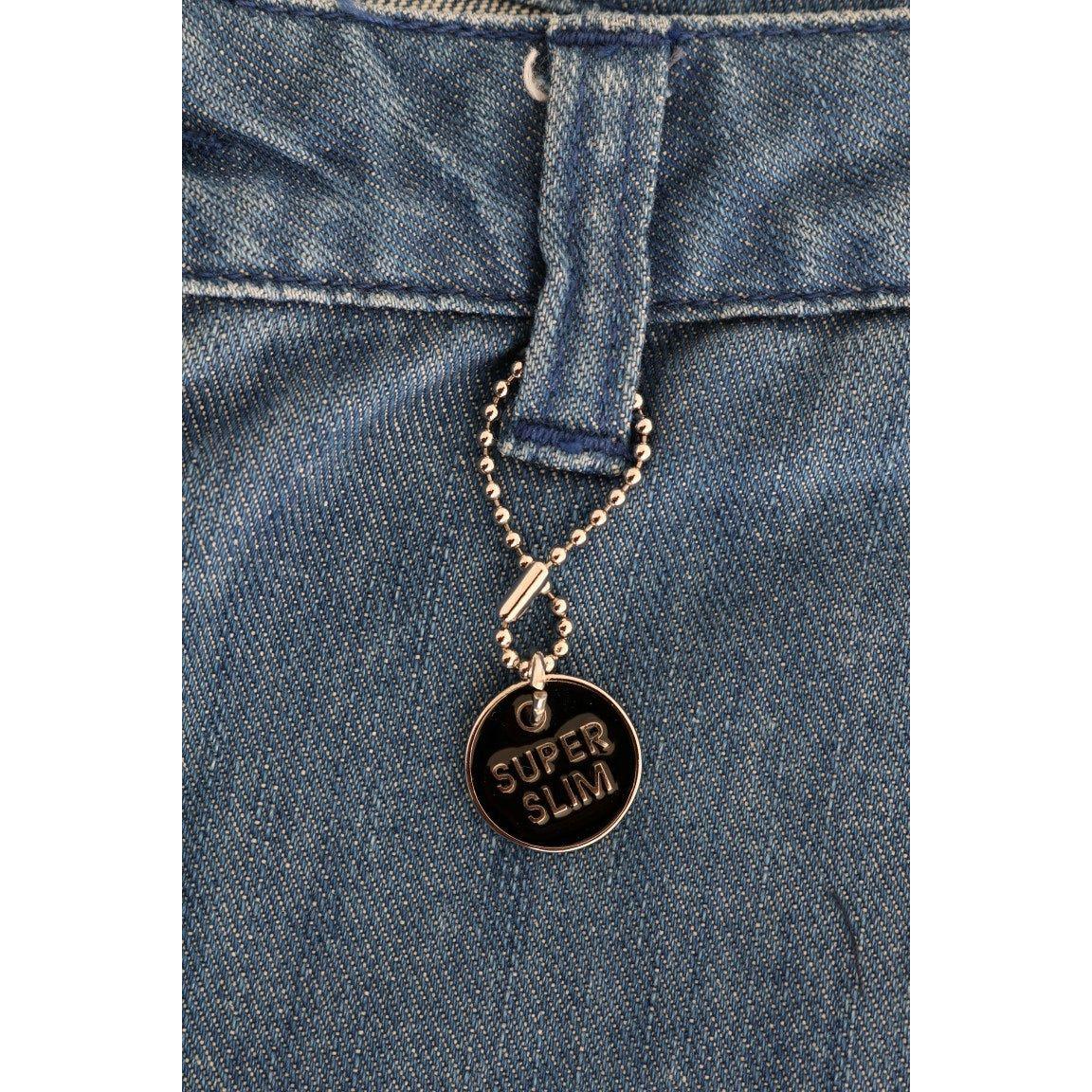 Costume National Blue Wash Cotton Slim Denim Jeans