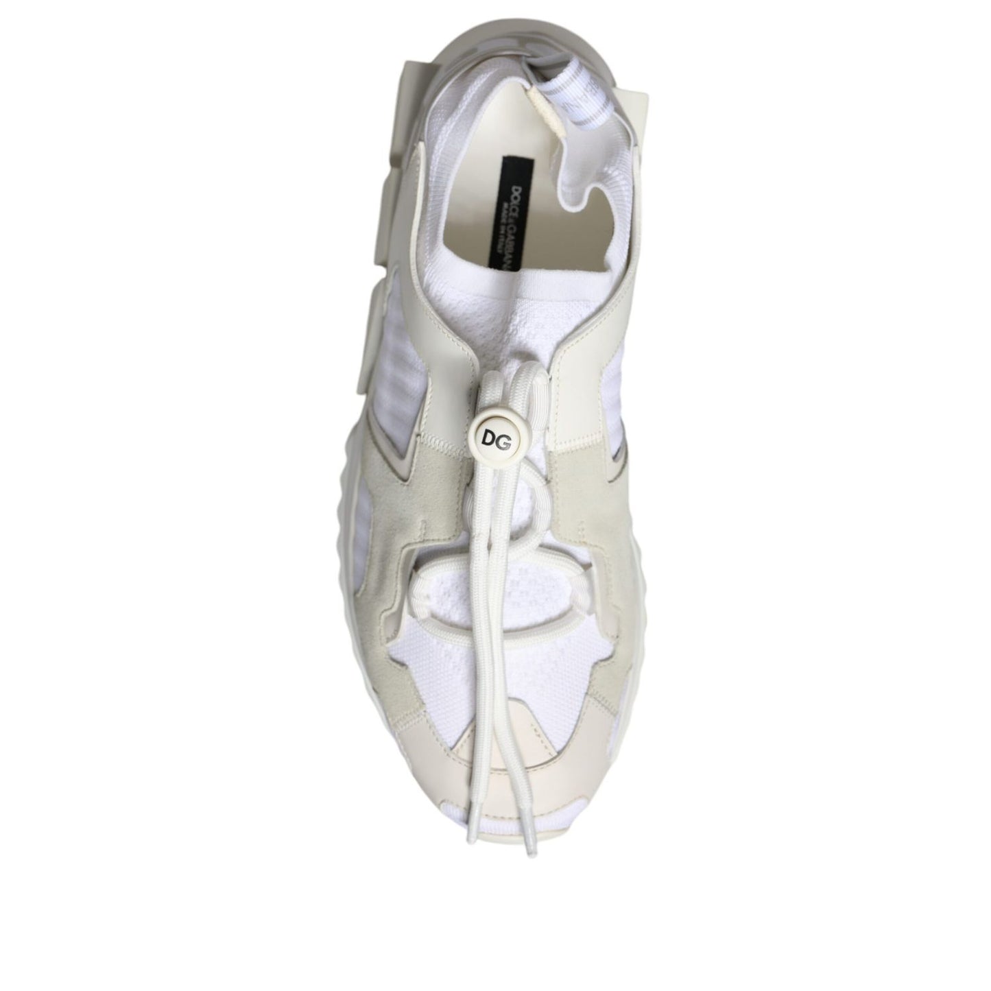 Dolce & Gabbana White Mesh Sorrento Trekking Sneakers Shoes MV6195-42