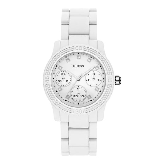 Guess White Rubber Dress Watch