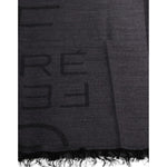 GF Ferre Dark Gray Wool Viscose Foulard Patterned Scarf MS7700