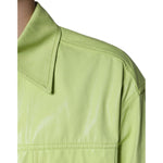Dolce & Gabbana Green Cotton Collared Men Button Down Shirt