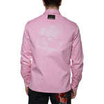 Dolce & Gabbana Pink Cotton Collared Button Down Shirt