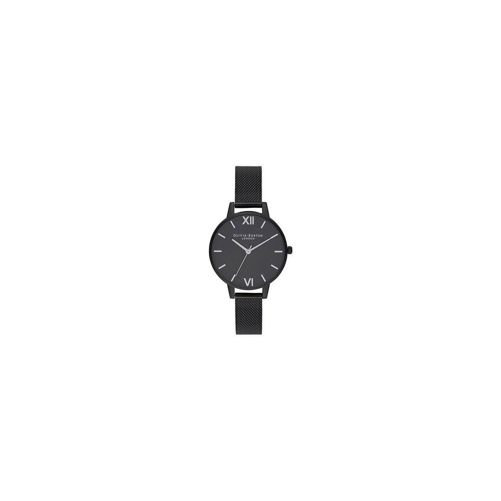 Olivia Burton Black Stainless Steel Watch OBOB16AD51AC