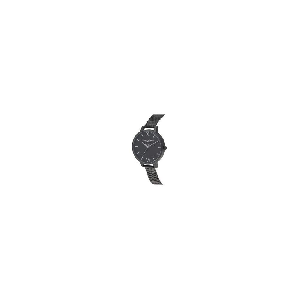 Olivia Burton Black Stainless Steel Watch OBOB16AD51AC