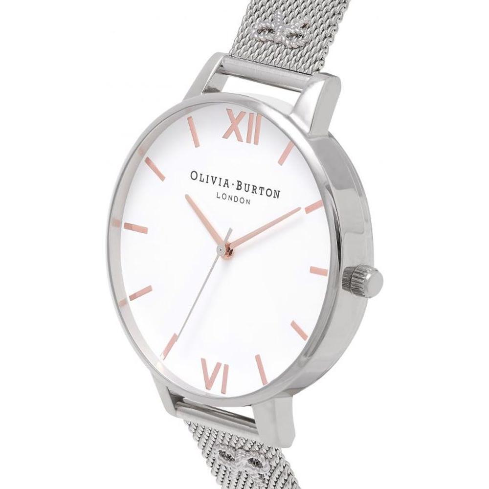 Olivia Burton Silver Stainless Steel Dress Watch