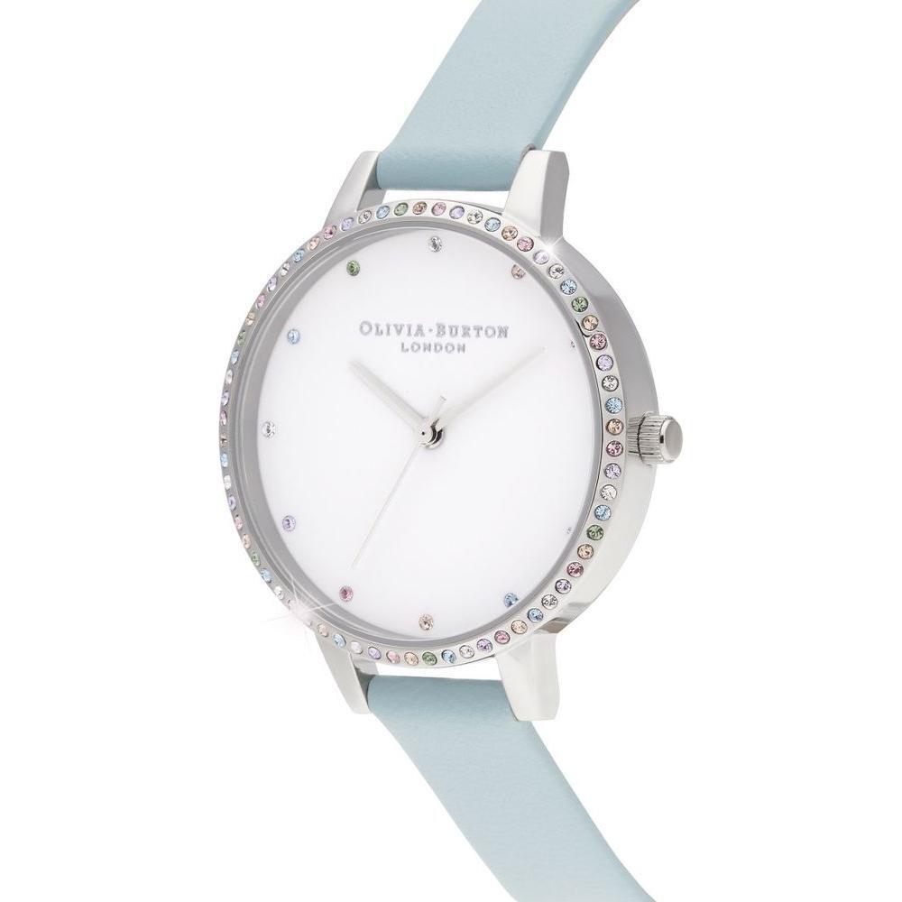 Olivia Burton Blue Artificial Leather Dress Watch