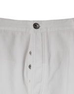 Brunello Cucinelli White Cotton Men Dress Tapered Pants