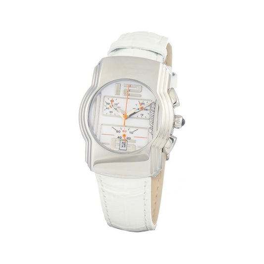 Chronotech White Leather Watch