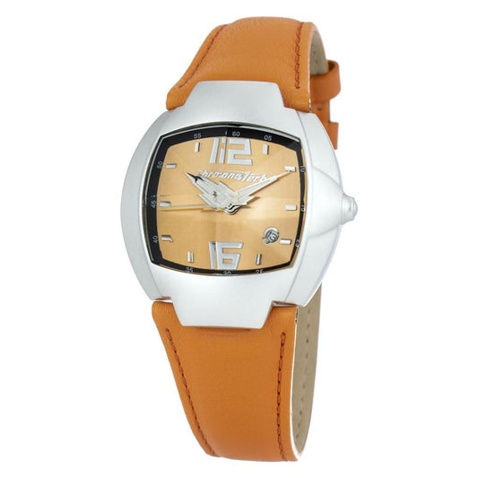Chronotech Orange Leather Watch