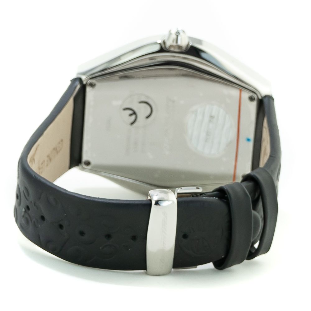 Chronotech Black Leather Dress Watch